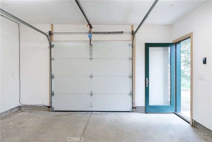 Deep, one-car garage.