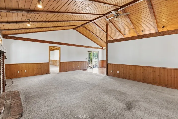 Spacious Living Room opens up to Dining Area