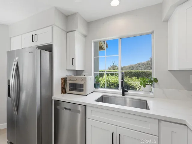 Beautiful hill/canyon view out of kitchen picture window