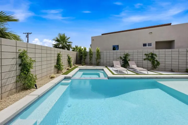 Salt water pool and spa