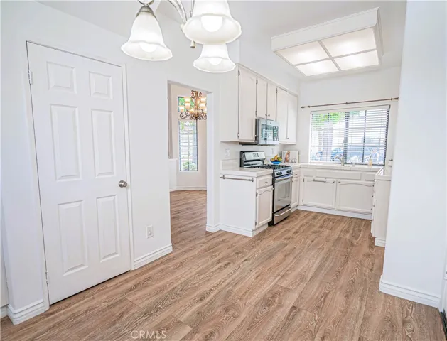 Kitchen with eat in dining.