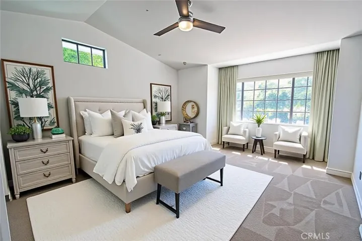 Primary Bedroom, virtually staged