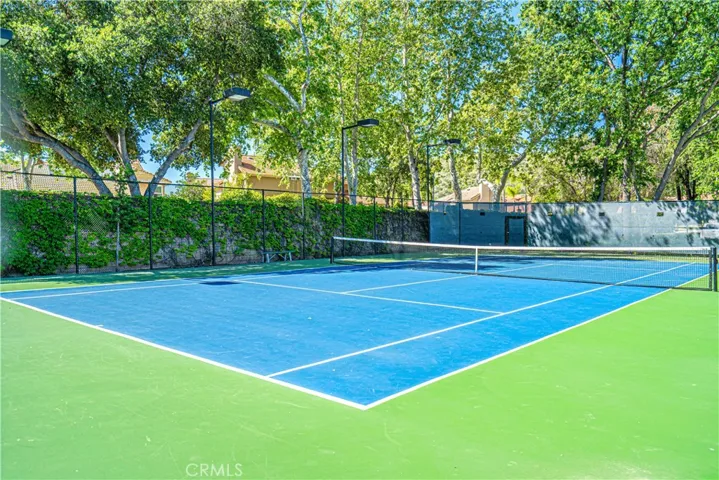 Lighted tennis court.