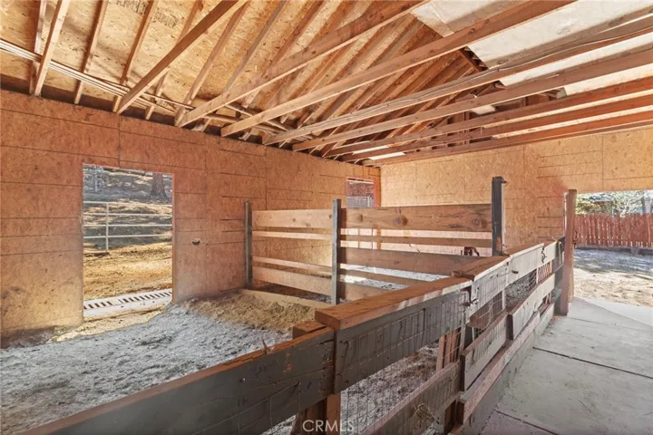 Interior picture of the barn
