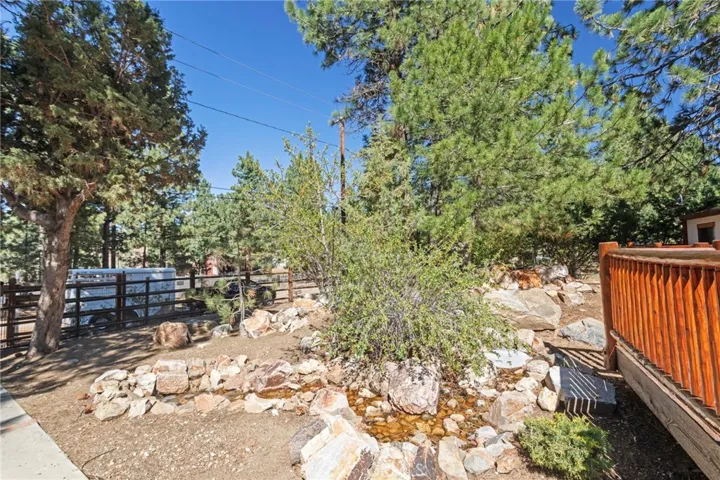 Water fall on the left hand side of your property fully fenced