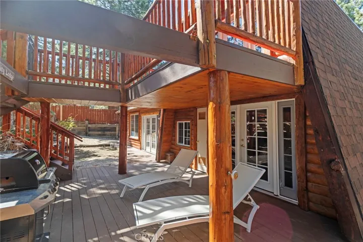 This is your deck coming from the downstairs bedroom