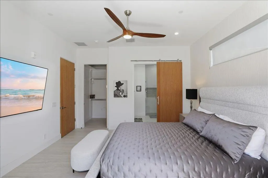 King Bed and 75 inch TV