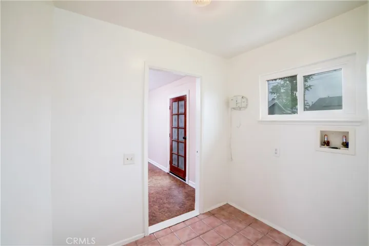 Laundry room towards the den