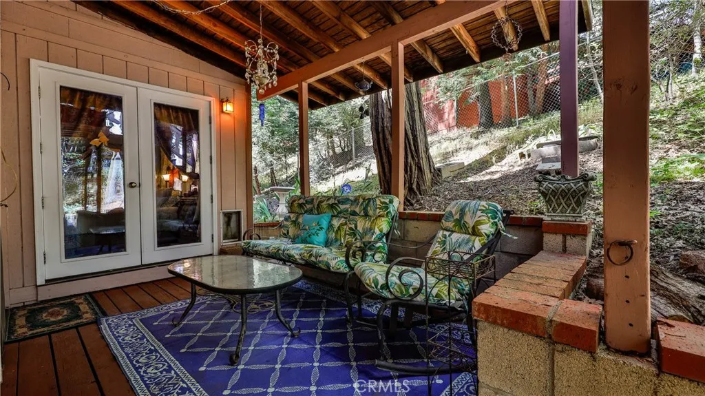 downstairs patio area in back