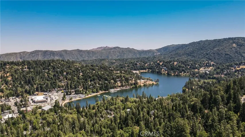Property is located nearby Lake Gregory, this is an overhead view and there is a distant view of the lake from the house