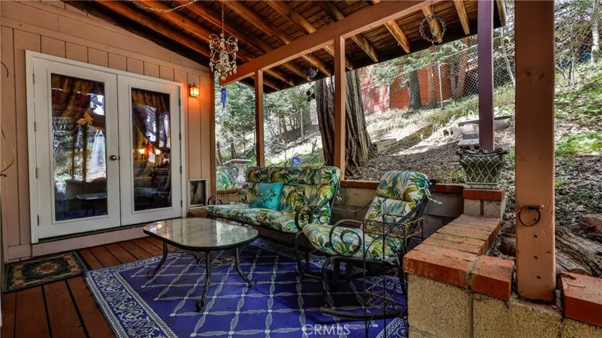 downstairs patio area in back