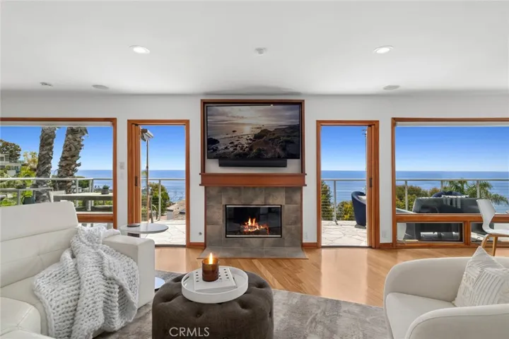 From its enviable perch above Upper Victoria Beach, this extraordinary home offers what many consider to be some of the finest ocean views in Laguna Beach.