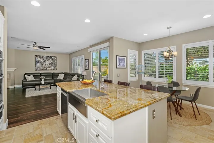 Kitchen open to family room
