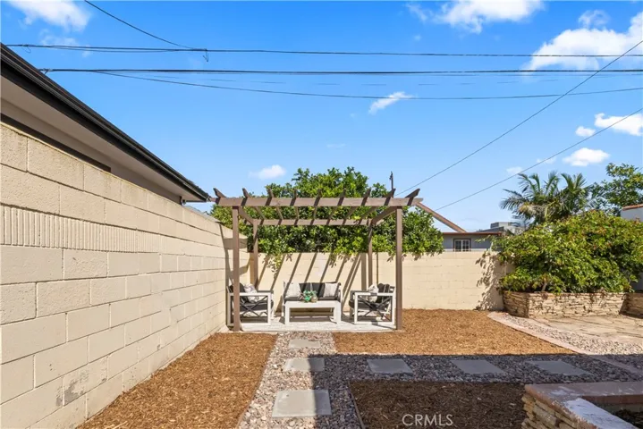 Backyard pergola