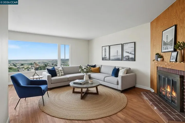 Virtually staged Living room