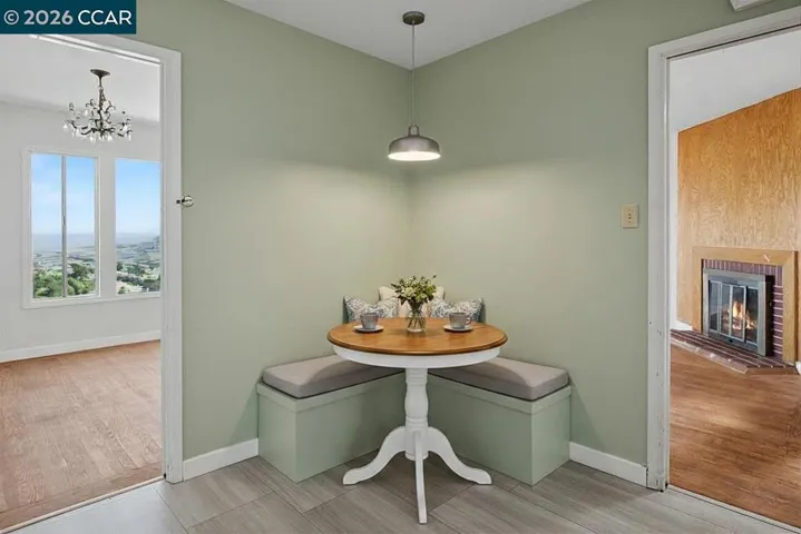 Virtually staged image in kitchen