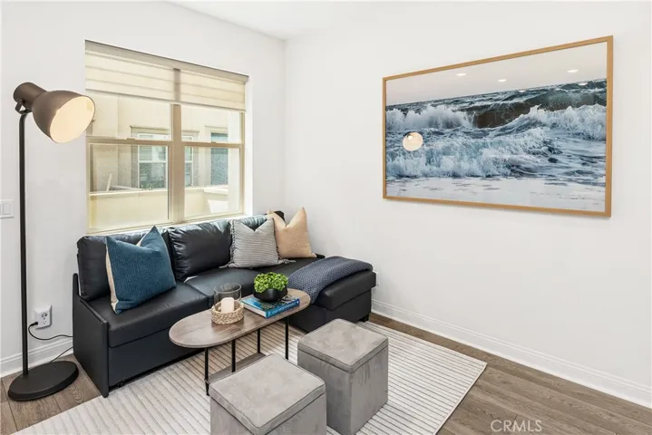 Cozy Family Room is filled with a lot of natural light.