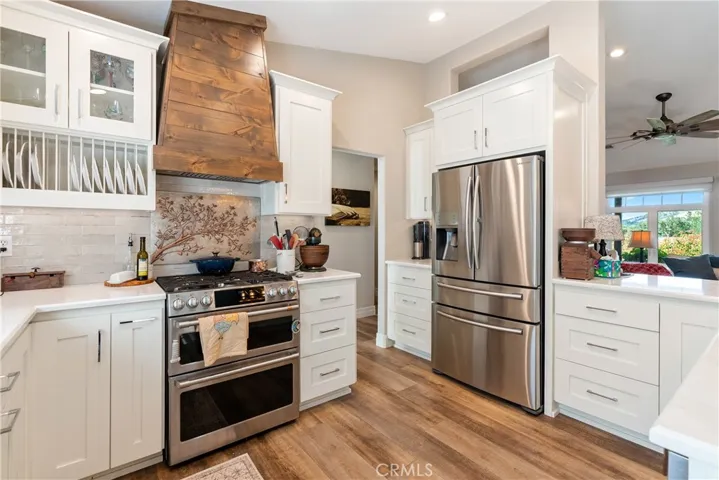 Updated kitchen includes soft-close cabinetry and stunning attention to detail
