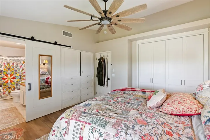 Primary includes custom built-ins for smart, added storage