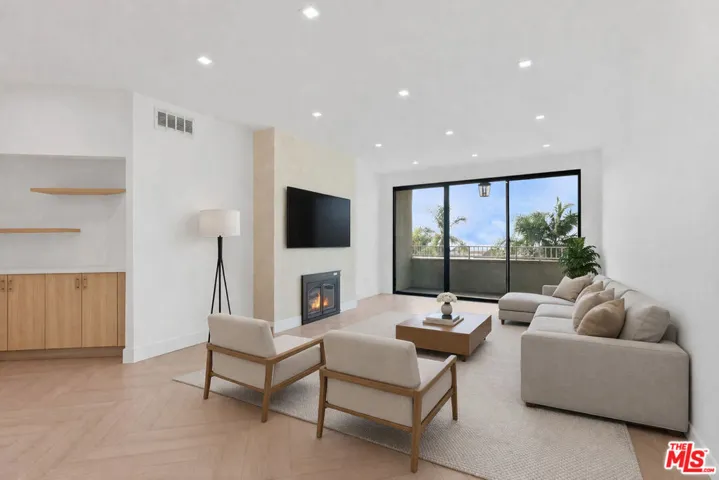 Virtually staged living room