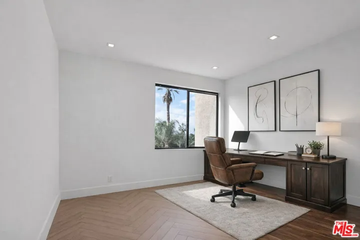Virtually staged 2nd bedroom