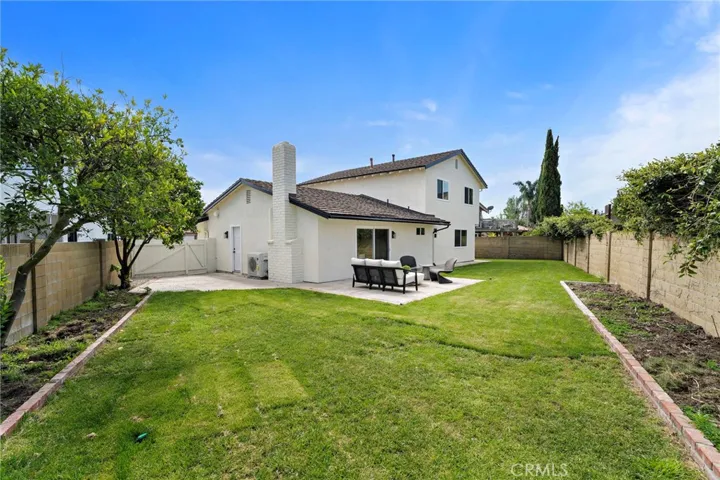 Large private backyard