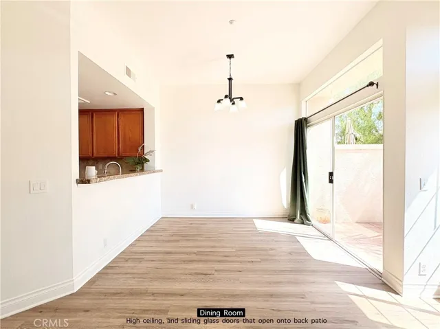 Dining and Sliding doors to outdoor Terrace