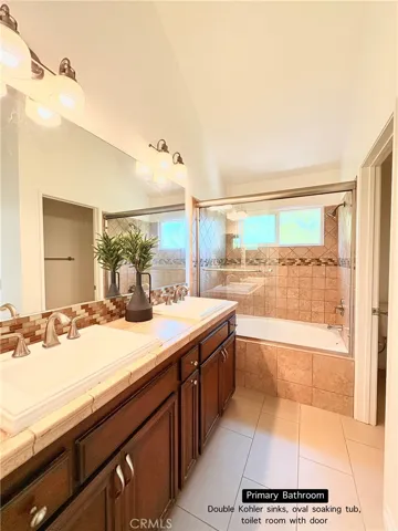 Primary Bathroom - double sinks, soaking tub, water closet