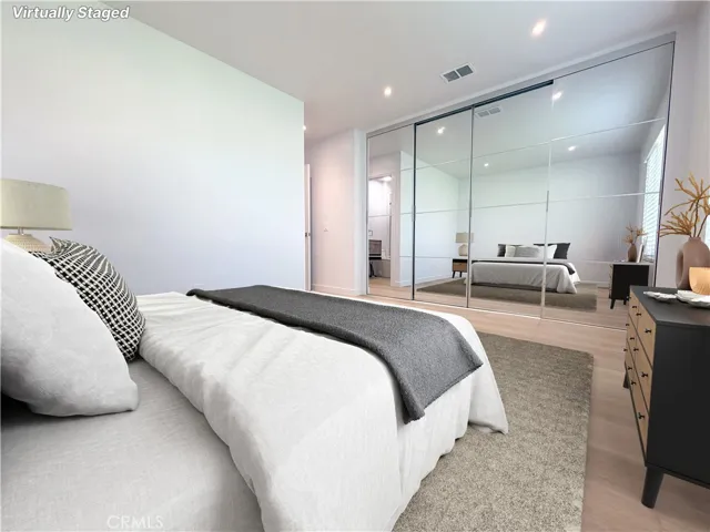 Virtualy Staged master bedroom
