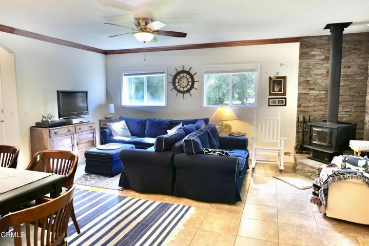 Living Room with Woodstove