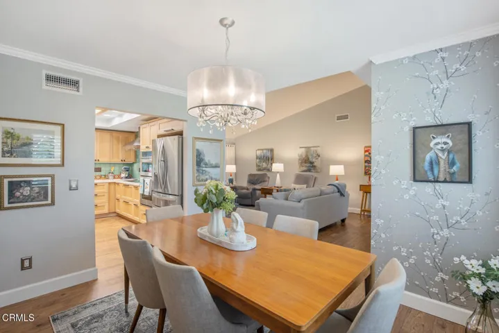 Dining, Kitchen, Living Rms
