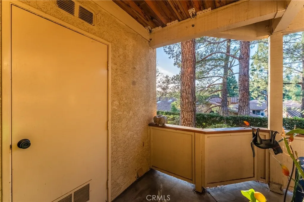 Door to laundry area