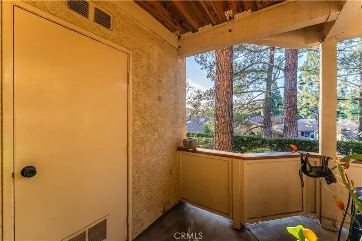 Door to laundry area