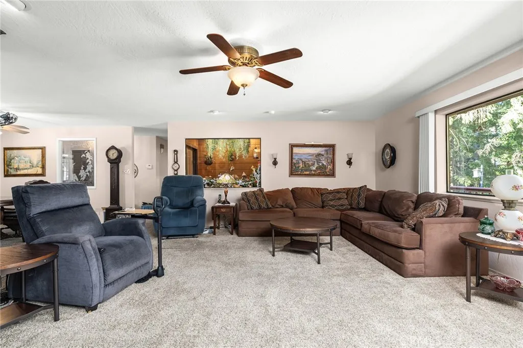 Living room looking into atrium