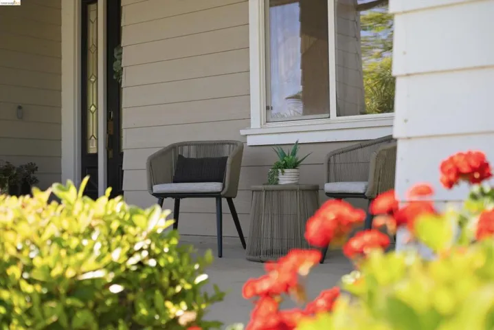 Cozy covered front porch