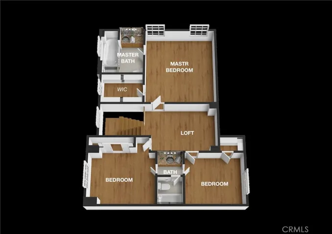 Upper Level - 3D Floor Plan