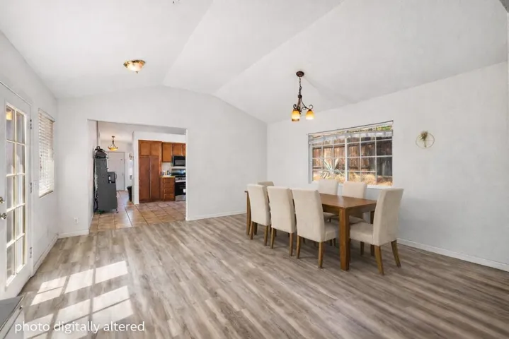 virtually staged dining room