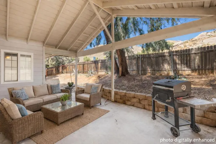 virtually staged patio