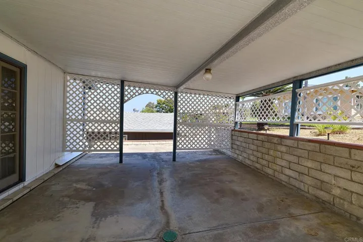 Covered back patio