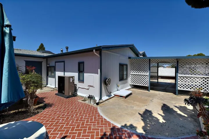 Covered and uncovered patio