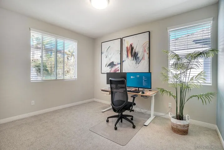 Bedroom currently used as an office.