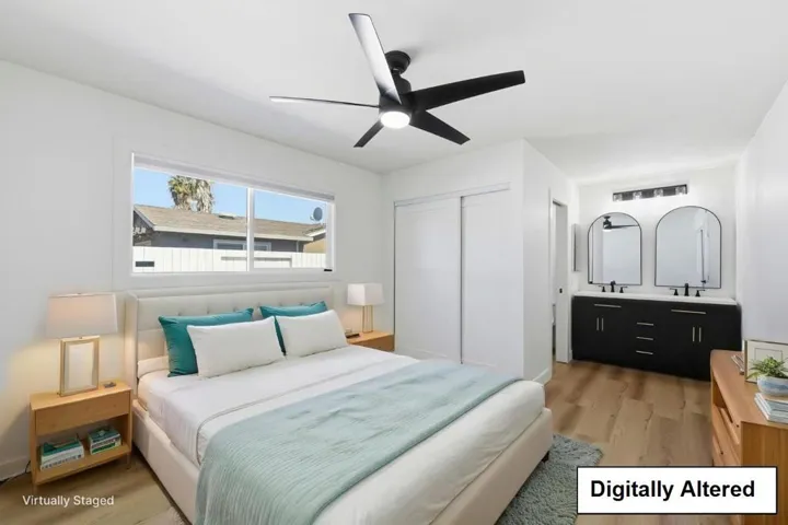 Altered staged furniture.