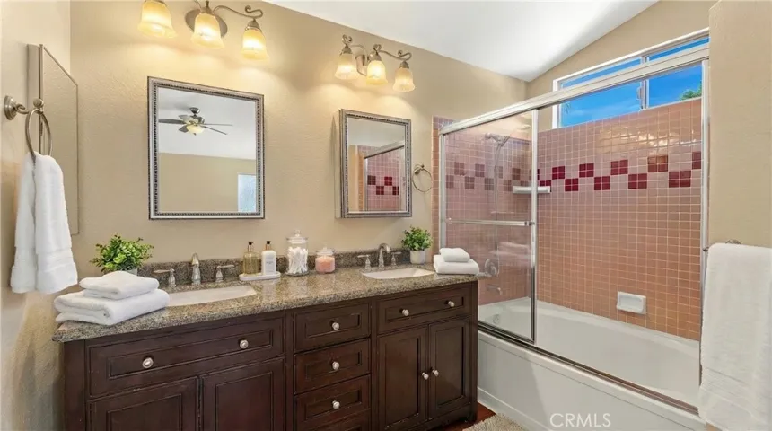 2nd Primary Bathroom With Dual Sinks And Shower/Tub Combination - Digitally Staged