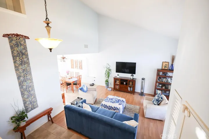 Living Room with high ceilings