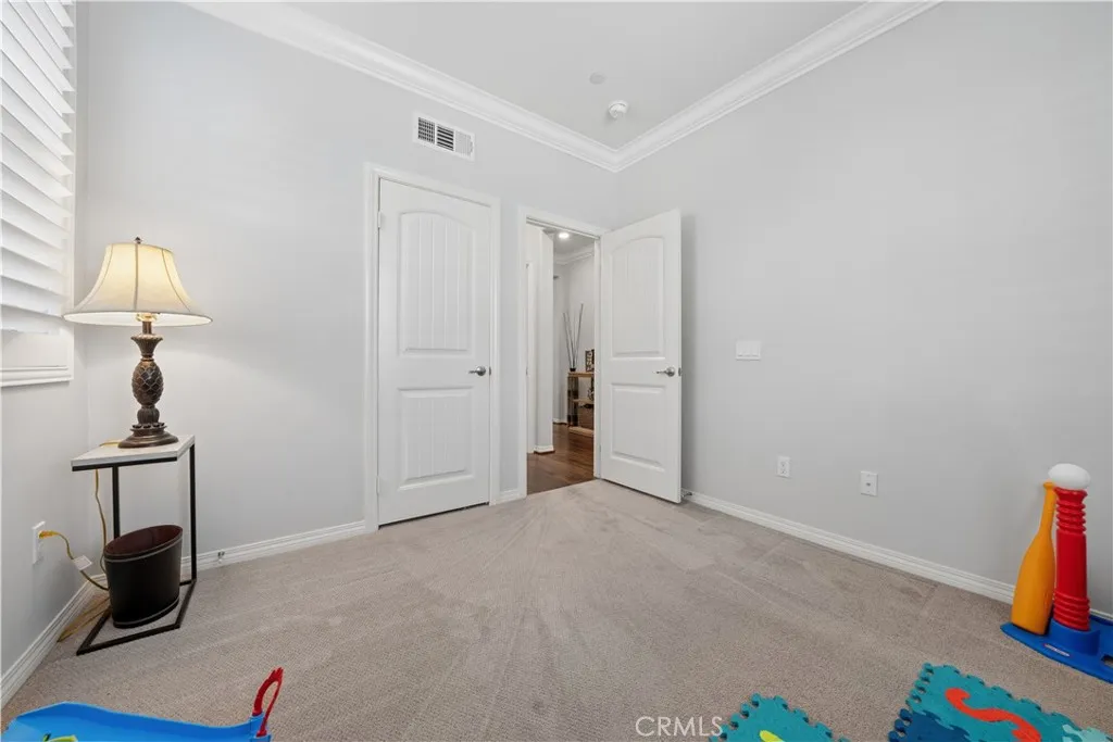 Downstairs bedroom with walk in closet
