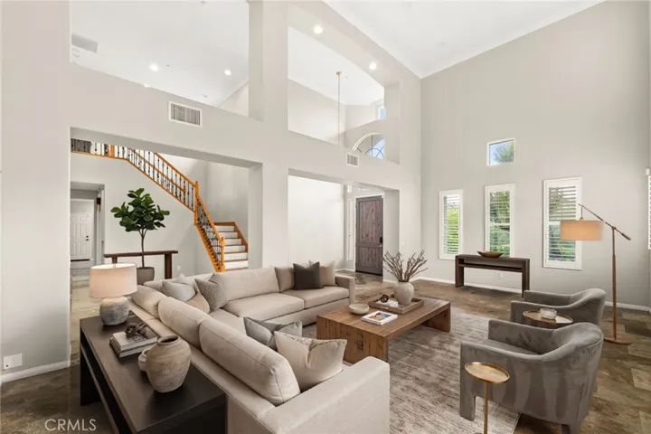 Virtually staged living room