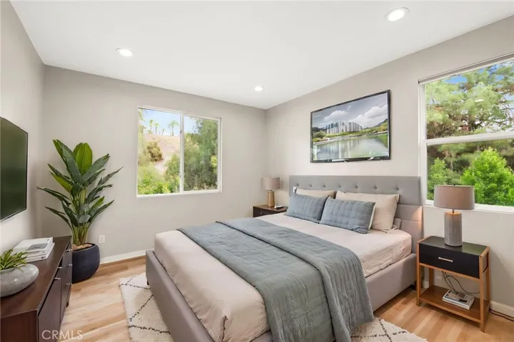 Virtually staged bedroom