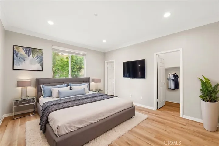 Virtually staged bedroom