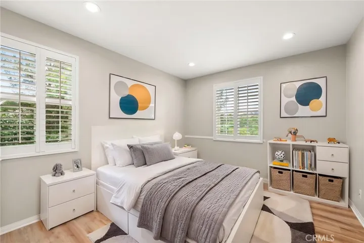 Virtually staged bedroom
