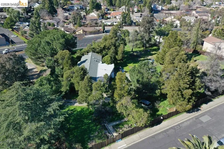 Aerial view of residential area
